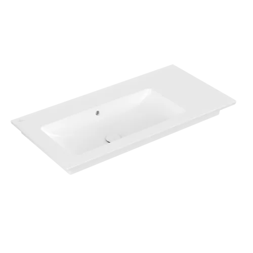 VILLEROY BOCH Venticello Vanity washbasin, 1000 x 500 x 170 mm, Stone White CeramicPlus, with overflow #4134L3RW resmi