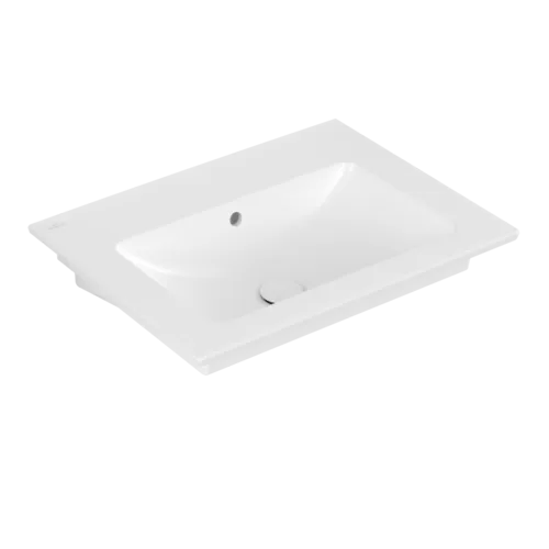 εικόνα του VILLEROY BOCH Venticello Washbasin, 655 x 500 x 170 mm, Stone White CeramicPlus, with overflow #412467RW