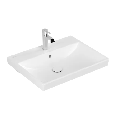 VILLEROY BOCH Avento Washbasin, 600 x 470 x 180 mm, Stone White CeramicPlus, with overflow #415860RW resmi