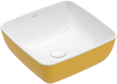 VILLEROY BOCH Artis Surface-mounted washbasin, 410 x 410 x 130 mm, Indian Summer, without overflow #417841BCW9 resmi