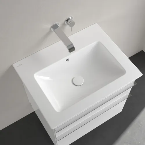 Bild von VILLEROY BOCH Venticello Waschbecken, 655 x 500 x 170 mm, Weiß Alpin CeramicPlus, mit Überlauf #412467R1