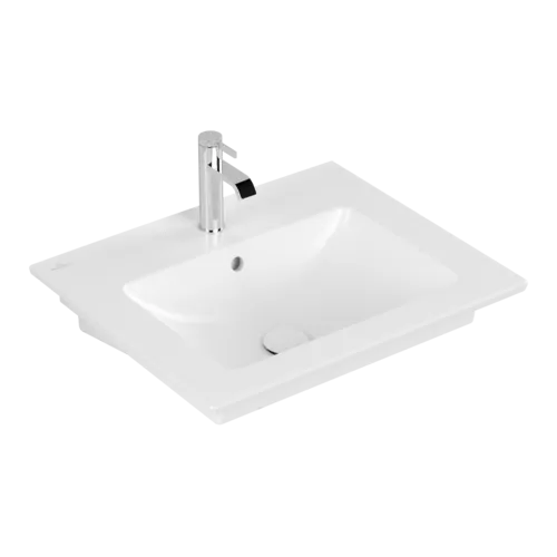 VILLEROY BOCH Venticello Washbasin, 600 x 505 x 165 mm, Stone White CeramicPlus, with overflow #412460RW resmi