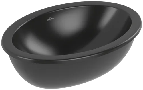 VILLEROY BOCH Loop & Friends Undercounter washbasin, 560 x 380 x 220 mm, Pure Black CeramicPlus, with overflow #4A5500R7 resmi