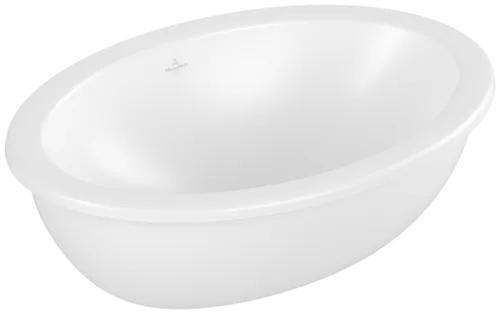 Picture of VILLEROY BOCH Loop & Friends Undercounter washbasin, 560 x 380 x 220 mm, Stone White CeramicPlus, with overflow #4A5500RW