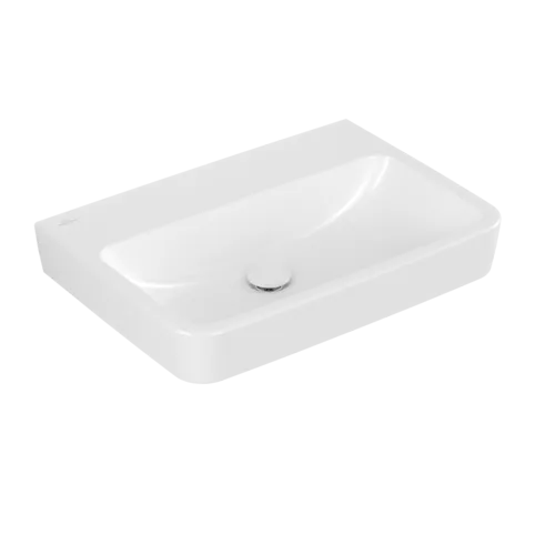 Picture of VILLEROY BOCH O.novo Washbasin, 650 x 460 x 175 mm, White Alpin, without overflow, Ground underside and rear #4A41KF01