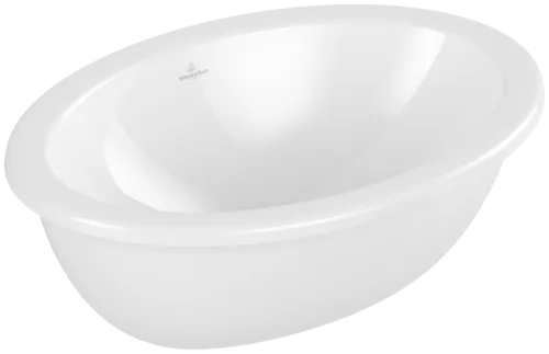 Picture of VILLEROY BOCH Loop & Friends Undercounter washbasin, 485 x 325 x 215 mm, White Alpin, without overflow #4A540101
