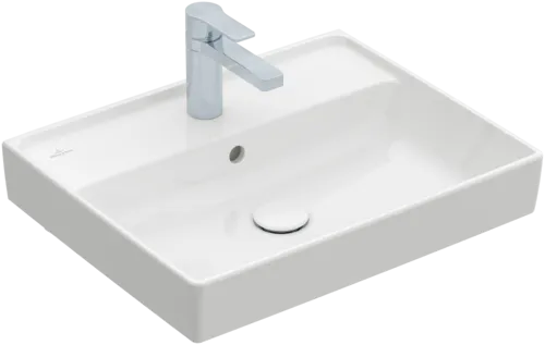 VILLEROY BOCH Collaro Washbasin, 550 x 440 x 160 mm, White Alpin, with overflow #4A335501 resmi