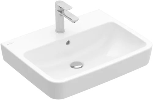 Picture of VILLEROY BOCH O.novo Washbasin, 600 x 460 x 175 mm, White Alpin, with overflow, Ground underside and rear #4A416G01