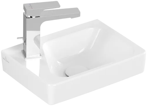 Bild von VILLEROY BOCH Architectura Handwaschbecken, 360 x 265 x 135 mm, Weiß Alpin CeramicPlus, mit Überlauf #438536R1