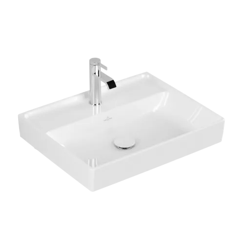 VILLEROY BOCH Collaro Washbasin, 550 x 440 x 160 mm, White Alpin CeramicPlus, without overflow #4A3356R1 resmi