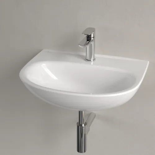 Bild von VILLEROY BOCH O.novo Waschbecken, 550 x 440 x 180 mm, Weiß Alpin CeramicPlus, ohne Überlauf #4A4056R1