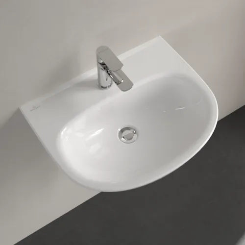 Bild von VILLEROY BOCH O.novo Waschbecken, 550 x 440 x 180 mm, Weiß Alpin CeramicPlus, ohne Überlauf #4A4056R1