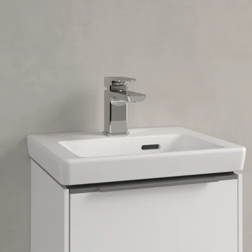VILLEROY BOCH Subway 3.0 Handwaschbecken, 370 x 305 x 130 mm, Stone White CeramicPlus, mit Überlauf #437037RW, Bild 6