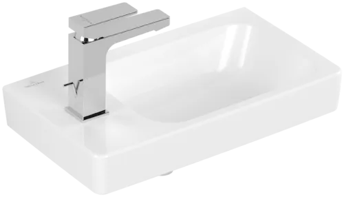 VILLEROY BOCH Architectura Handwashbasin, 480 x 275 x 138 mm, White Alpin, with overflow #43854801 resmi