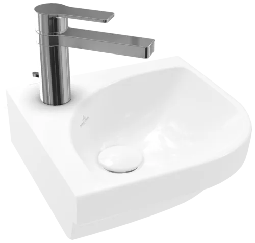 Зображення з  VILLEROY BOCH Subway 3.0 Corner handwashbasin, 320 x 320 x 145 mm, White Alpin CeramicPlus, without overflow, unground #437146R1