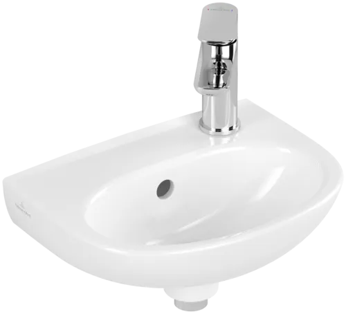 Bild von VILLEROY BOCH O.novo Handwaschbecken, 360 x 275 x 145 mm, Weiß Alpin CeramicPlus, mit Überlauf #43403RR1