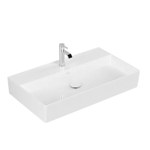 Зображення з  VILLEROY BOCH Memento 2.0 Washbasin, 800 x 470 x 140 mm, White Alpin CeramicPlus, without overflow, ground #4A228LR1
