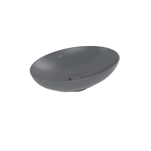 εικόνα του VILLEROY BOCH Loop & Friends Surface-mounted washbasin, 560 x 380 x 120 mm, Graphite CeramicPlus, with overflow #4A4700I4