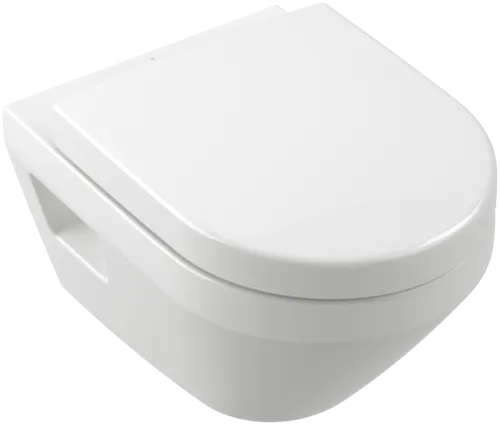VILLEROY BOCH Architectura Washdown toilet Compact, rimless, wall-mounted, White Alpin CeramicPlus #4687C0R1 resmi