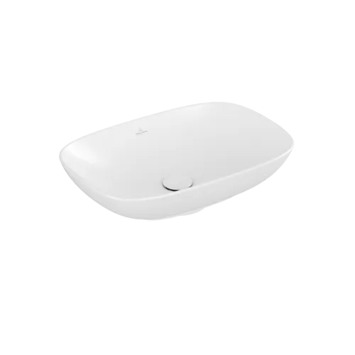 VILLEROY BOCH Loop & Friends Surface-mounted washbasin, 560 x 380 x 120 mm, Stone White CeramicPlus, with overflow #4A4900RW resmi