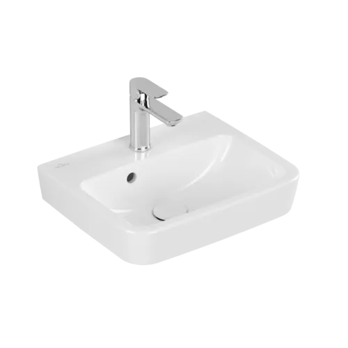 Зображення з  VILLEROY BOCH O.novo Handwashbasin, 450 x 370 x 160 mm, White Alpin, with overflow #43444501