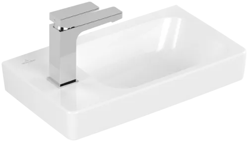 VILLEROY BOCH Architectura Handwashbasin, 480 x 275 x 138 mm, White Alpin CeramicPlus, without overflow #438549R1 resmi