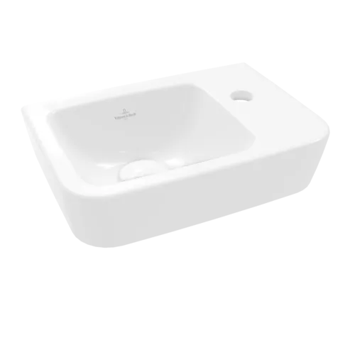 Bild von VILLEROY BOCH O.novo Handwaschbecken Compact, 360 x 250 x 145 mm, Weiß Alpin CeramicPlus, ohne Überlauf #434337R1