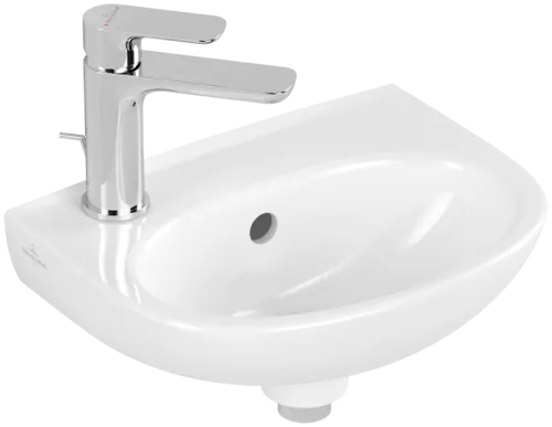 Bild von VILLEROY BOCH O.novo Handwaschbecken, 360 x 275 x 145 mm, Weiß Alpin CeramicPlus, mit Überlauf #43403LR1