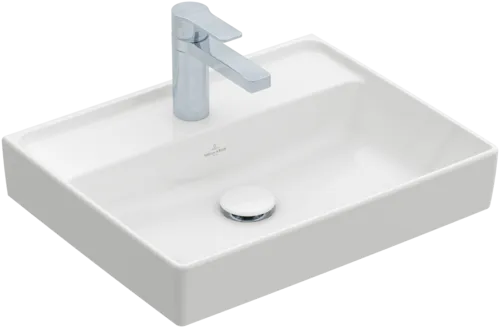 VILLEROY BOCH Collaro Handwashbasin, 500 x 400 x 150 mm, White Alpin, without overflow #43345101 resmi