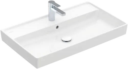 Picture of VILLEROY BOCH Collaro Vanity washbasin, 800 x 465 x 160 mm, White Alpin CeramicPlus, with overflow #4A3380R1