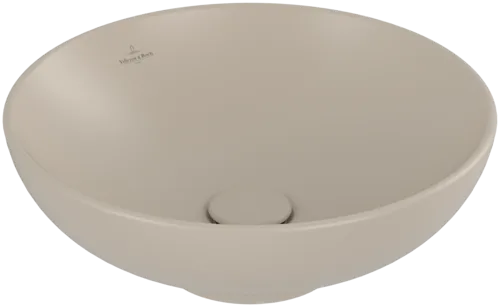 VILLEROY BOCH Loop & Friends Surface-mounted washbasin, 420 x 420 x 120 mm, Almond CeramicPlus, with overflow #4A4600AM resmi