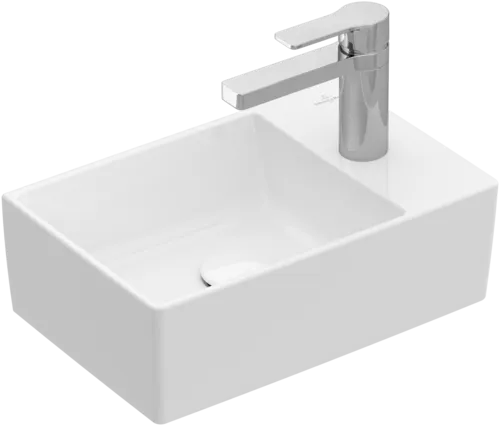 Зображення з  VILLEROY BOCH Memento 2.0 Handwashbasin, 400 x 260 x 111 mm, White Alpin, without overflow, ground #43234G01