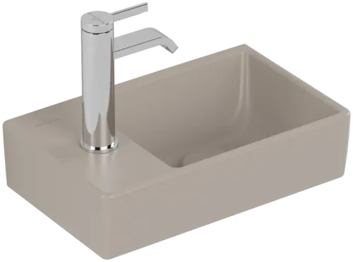 Picture of VILLEROY BOCH Avento Handwashbasin, 360 x 220 x 110 mm, Almond CeramicPlus, without overflow #43003RAM