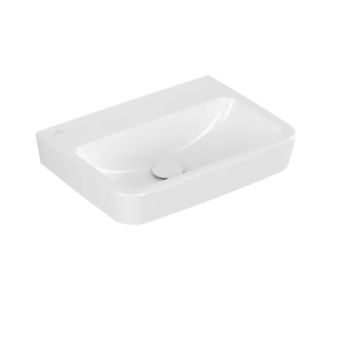 Bild von VILLEROY BOCH O.novo Handwaschbecken, 500 x 370 x 160 mm, Weiß Alpin CeramicPlus, ohne Überlauf #434453R1