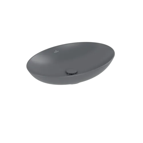 εικόνα του VILLEROY BOCH Loop & Friends Surface-mounted washbasin, 620 x 420 x 120 mm, Graphite CeramicPlus, without overflow #4A4801I4