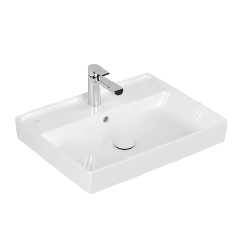 Picture of VILLEROY BOCH Collaro Washbasin, 600 x 470 x 160 mm, White Alpin CeramicPlus, with overflow #4A3360R1