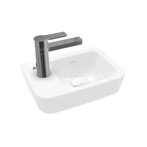 Bild von VILLEROY BOCH O.novo Handwaschbecken Compact, 360 x 250 x 145 mm, Weiß Alpin AntiBac CeramicPlus, ohne Überlauf #434237T2