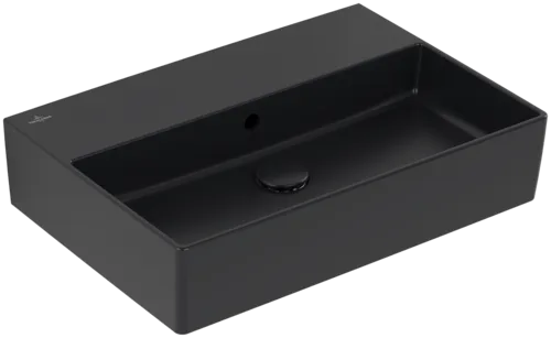 Зображення з  VILLEROY BOCH Memento 2.0 Washbasin, 600 x 420 x 135 mm, Pure Black CeramicPlus, with overflow, unground #4A2262R7