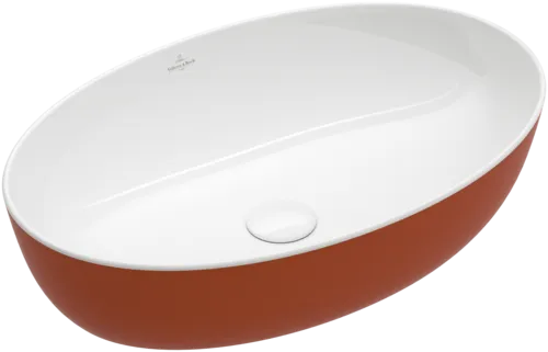 VILLEROY BOCH Artis Surface-mounted washbasin, 610 x 410 x 130 mm, Rust, without overflow #419861BCW8 resmi