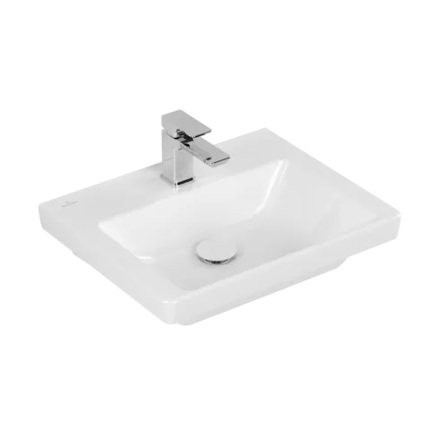 Зображення з  VILLEROY BOCH Subway 3.0 Handwashbasin, 500 x 400 x 145 mm, White Alpin CeramicPlus, without overflow #437051R1