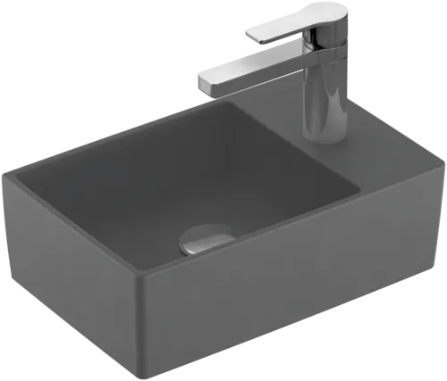 Bild von VILLEROY BOCH Memento 2.0 Handwaschbecken, 400 x 260 x 111 mm, Graphite CeramicPlus, ohne Überlauf, geschliffen #43234GI4