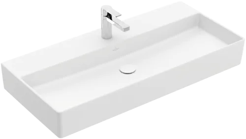 Picture of VILLEROY BOCH Memento 2.0 Washbasin, 1000 x 470 x 135 mm, Stone White CeramicPlus, without overflow #4A22A2RW