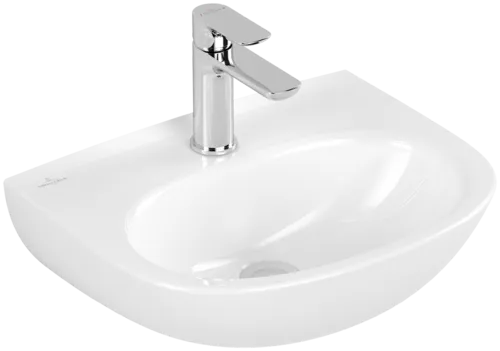 Зображення з  VILLEROY BOCH O.novo Handwashbasin, 450 x 360 x 160 mm, White Alpin CeramicPlus, without overflow #434046R1