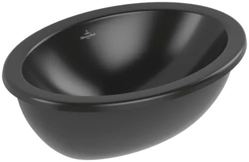 Зображення з  VILLEROY BOCH Loop & Friends Undercounter washbasin, 430 x 290 x 185 mm, Pure Black CeramicPlus, without overflow #4A5301R7