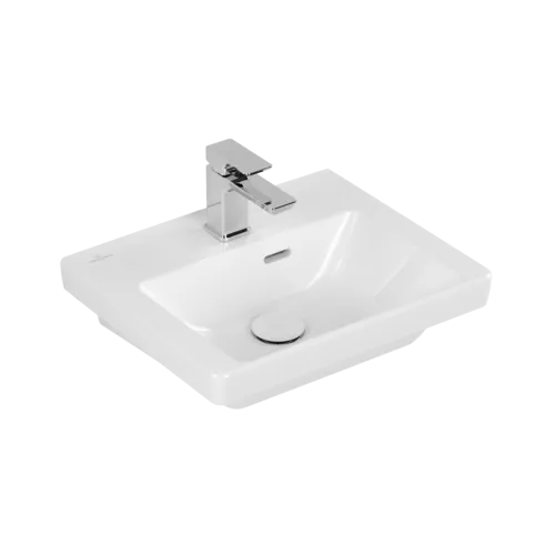 Зображення з  VILLEROY BOCH Subway 3.0 Handwashbasin, 450 x 370 x 145 mm, White Alpin, with overflow #4370FK01