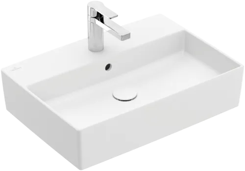 VILLEROY BOCH Memento 2.0 Surface-mounted washbasin, 600 x 420 x 140 mm, Stone White CeramicPlus, with overflow #4A0760RW resmi