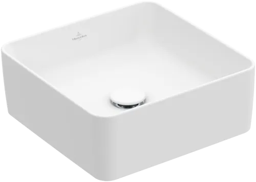 εικόνα του VILLEROY BOCH Collaro Surface-mounted washbasin, 380 x 380 x 145 mm, Stone White CeramicPlus, without overflow #4A2138RW