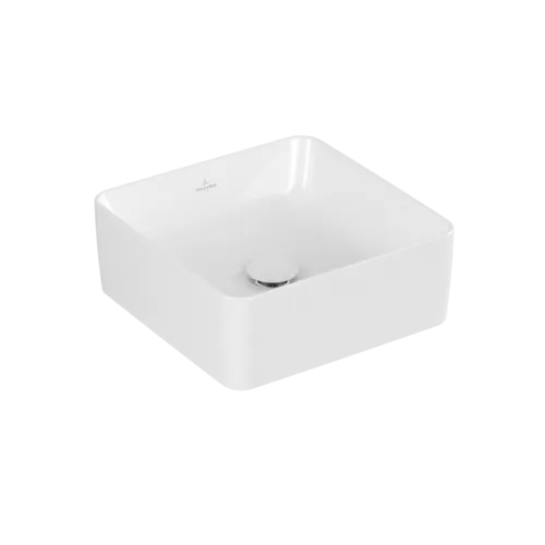 εικόνα του VILLEROY BOCH Collaro Surface-mounted washbasin, 380 x 380 x 145 mm, White Alpin CeramicPlus, without overflow #4A2138R1