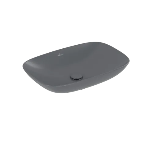 εικόνα του VILLEROY BOCH Loop & Friends Surface-mounted washbasin, 620 x 420 x 120 mm, Graphite CeramicPlus, without overflow #4A5001I4