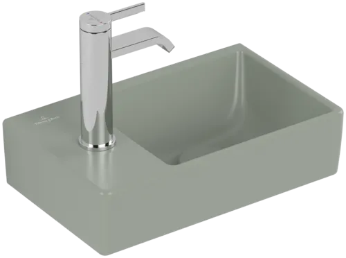 VILLEROY BOCH Avento Handwashbasin, 360 x 220 x 110 mm, Morning Green CeramicPlus, without overflow #43003RR8 resmi